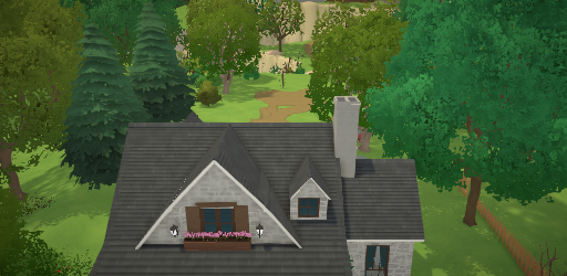 Maison bucolique avec fleurs