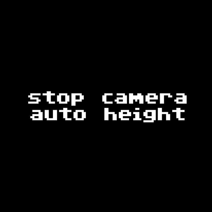 Stop Camera Auto Height
