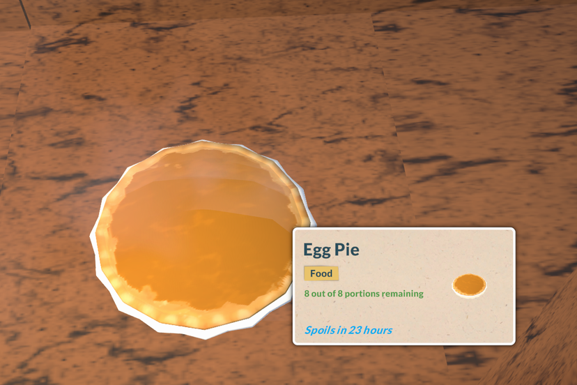 Simple Custom Food - Egg Pie