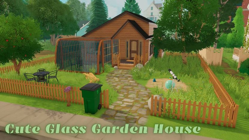 Cute glass garden house