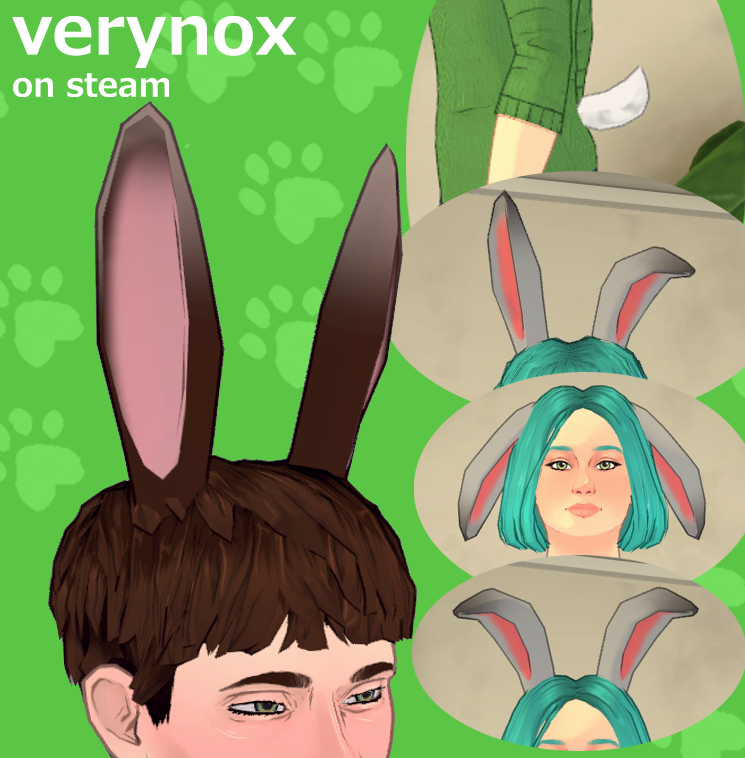 [verynox] Bunny Ears Pack: Ears + Tail