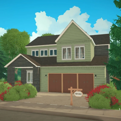 Green Suburban House