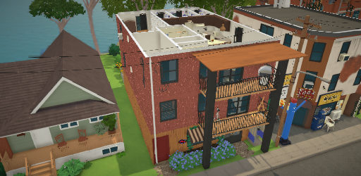 multi story home with cafe
