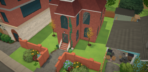 Two story brick house for a family with kid