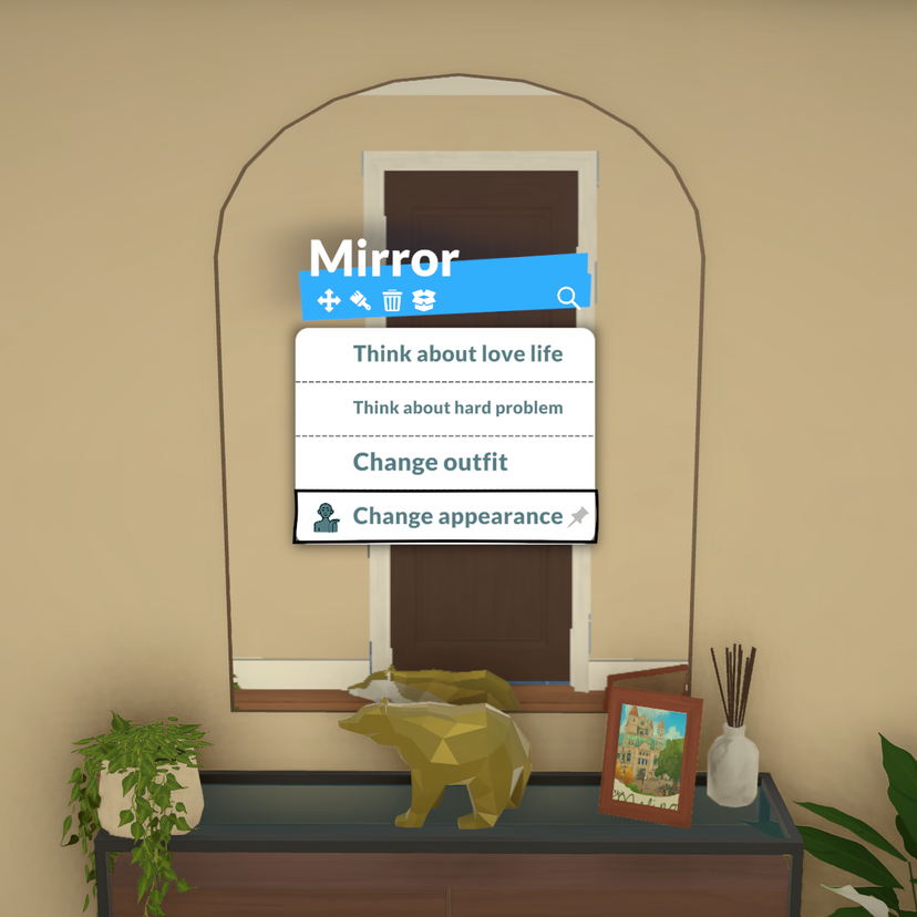 Change appareance in mirrors