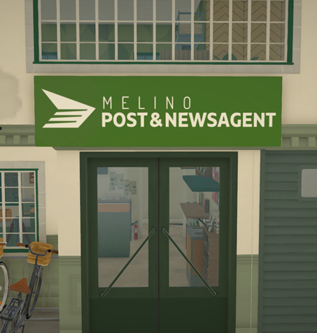 Melino Post and Newsagent Sign