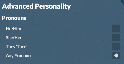 Any Pronouns