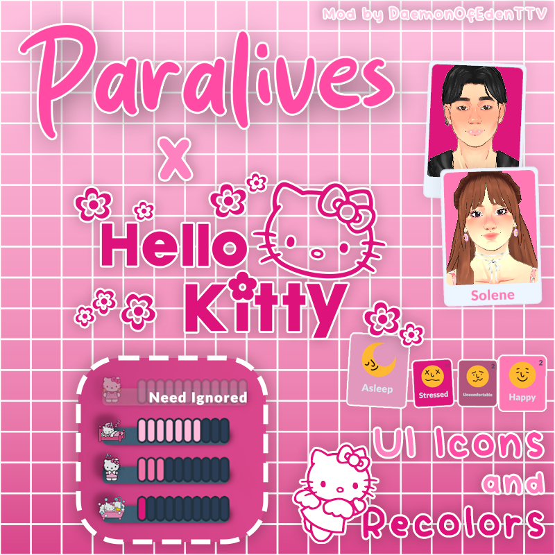 Hello Kitty Pink UI Icons and Recolors