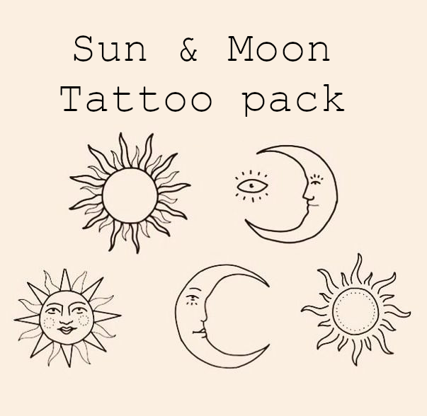 Sun & moon tatoos