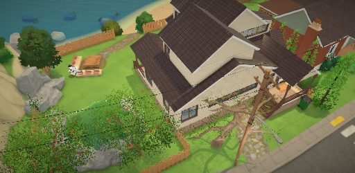 Beach house with a pond
