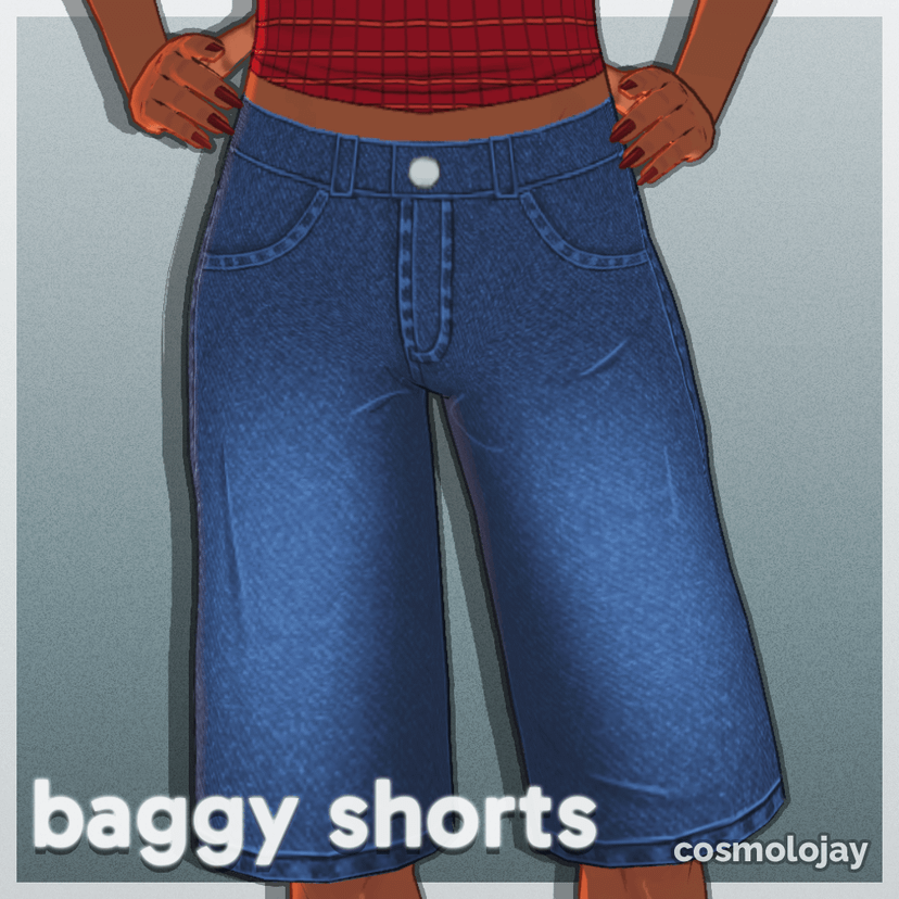Baggy Denim Shorts by Cosmolojay