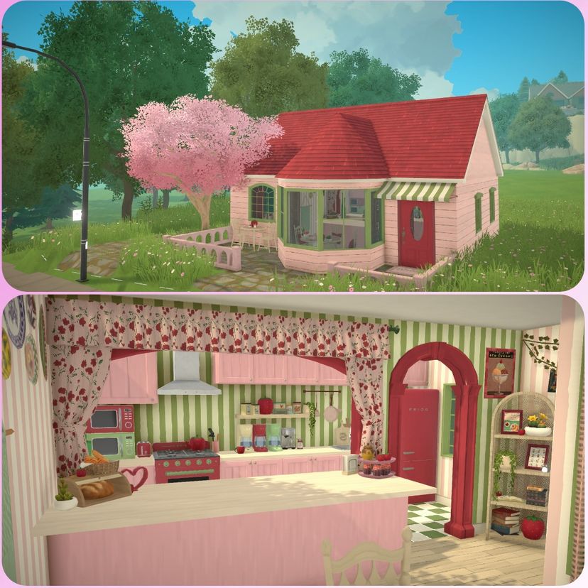 Strawberry Shortcake tiny home w/ cafe!