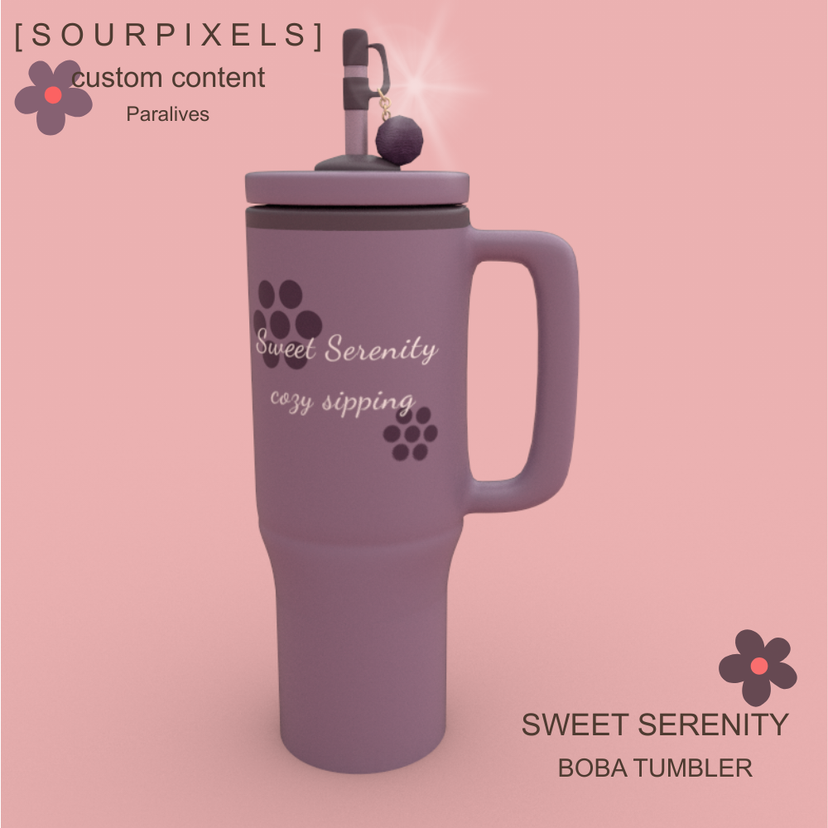 ✨ [SOURPIXELS CC] SWEET SERENITY BOBA TUMBLER (PUBLIC RELEASE) ✨