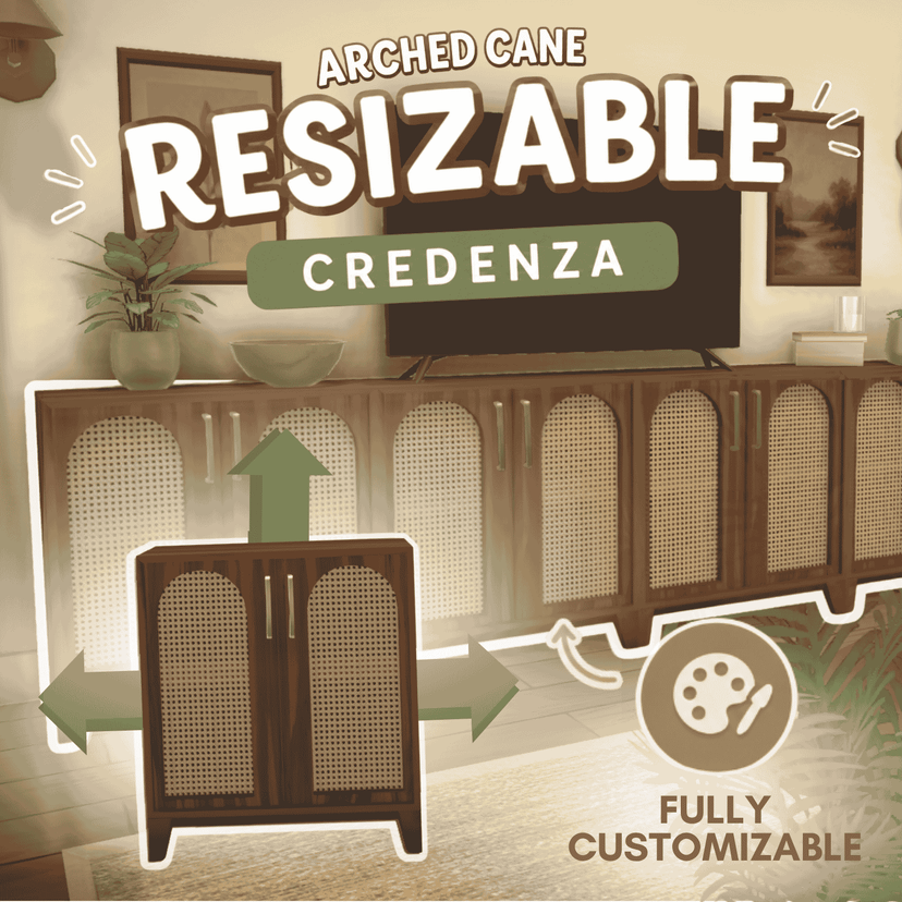 [tinypapa] Arched Cane Credenza
