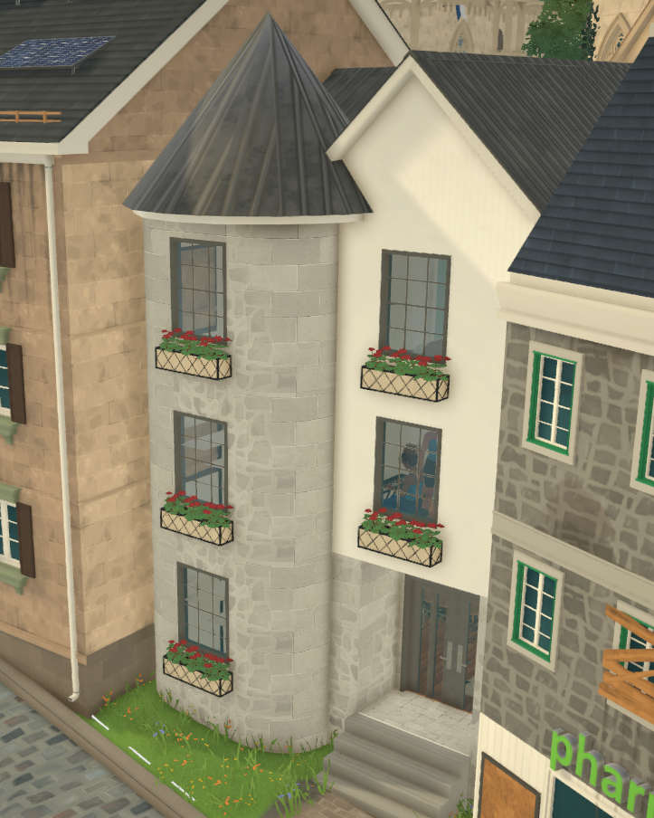Simple multi-gen townhouse w functional spiral staircase  <29K