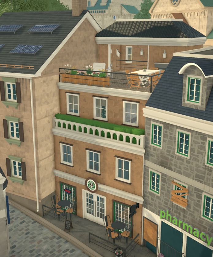 Starbucks with Apartment Above