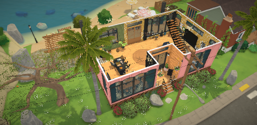 pink beach house