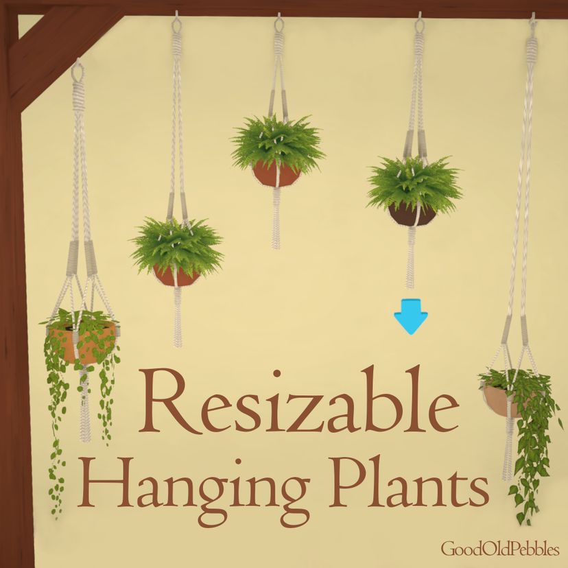 [Pebbles] Resizable Hanging Plants