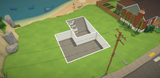 A modern house for a shell build with a sunken yard space