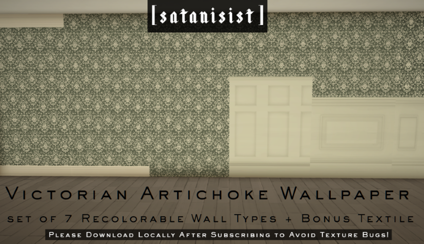 [satanisist] Victorian Artichoke Wallpaper Set of 7