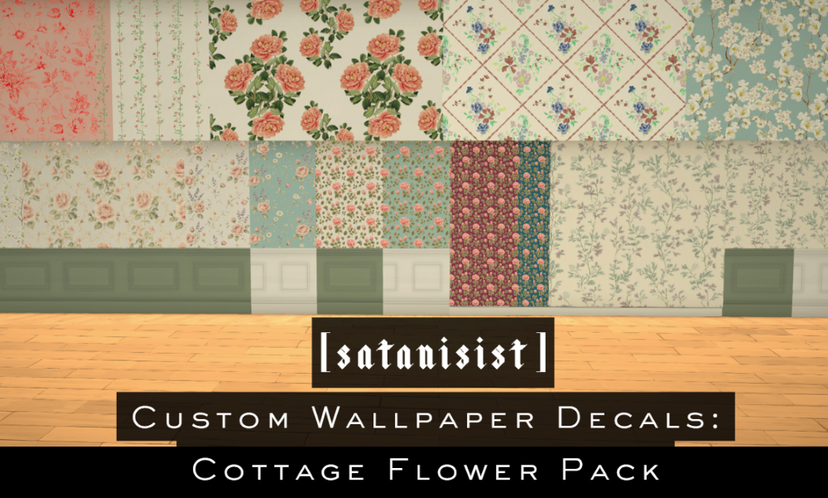 [satanisist] Wallpaper as Decals: Cottage Flower Pack