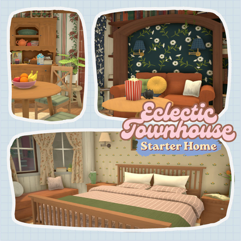 Eclectic Book Nook Townhouse | No CC No Mods