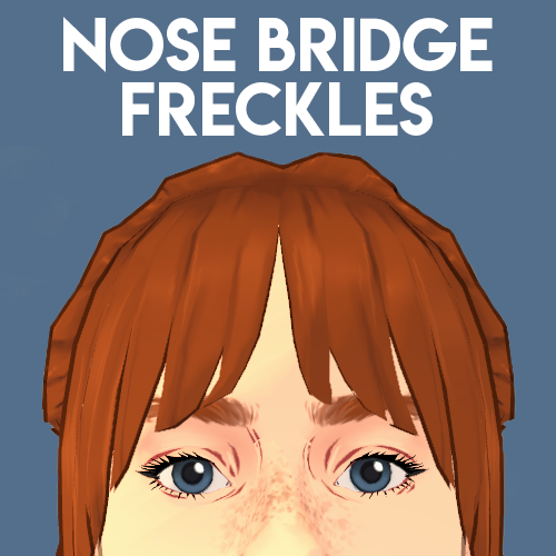 Nose bridge freckles