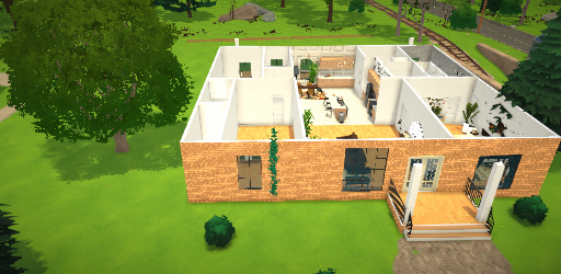modern brick home
