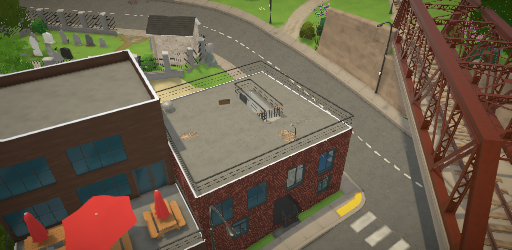 Ciiy buiildiniig with two tiny apartments and small gym