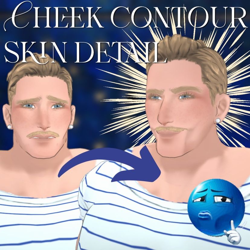Cheeks contour skin details