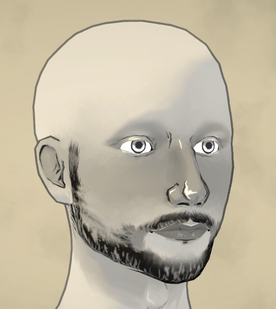 Vanilla-like Scruffy Facial Hair