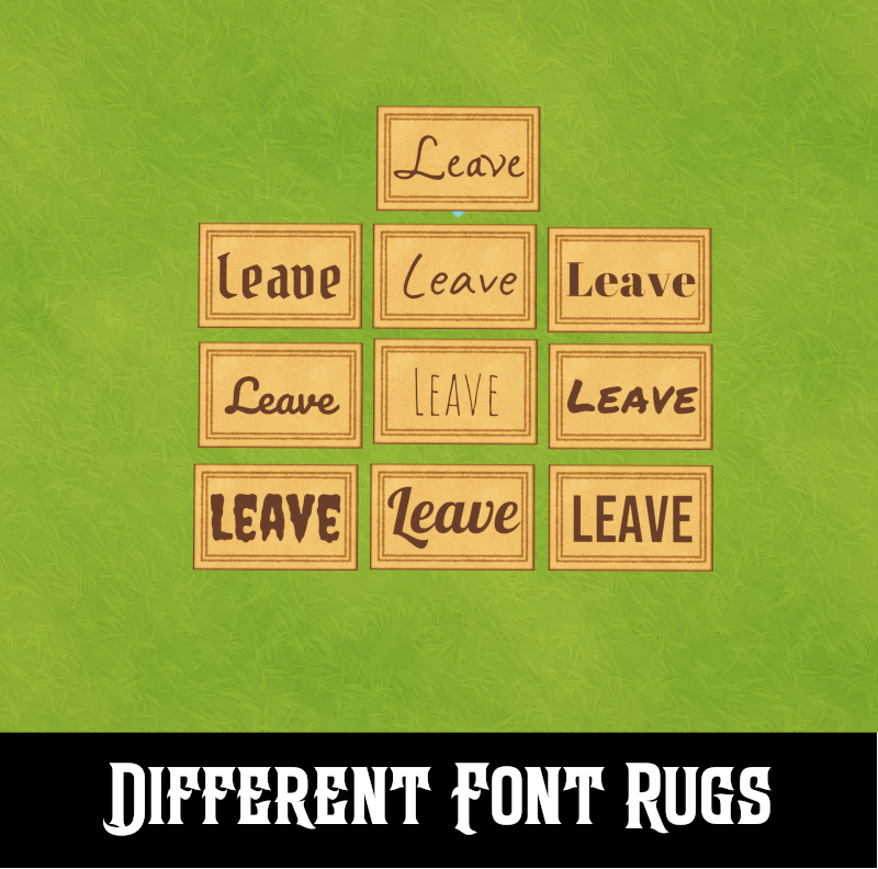 Different Font Rugs