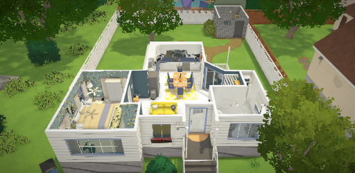White Suburban w/ Blue Accents (1Bath/1Bed)