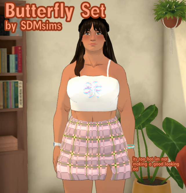Butterfly Set: Tank Top and Skirt
