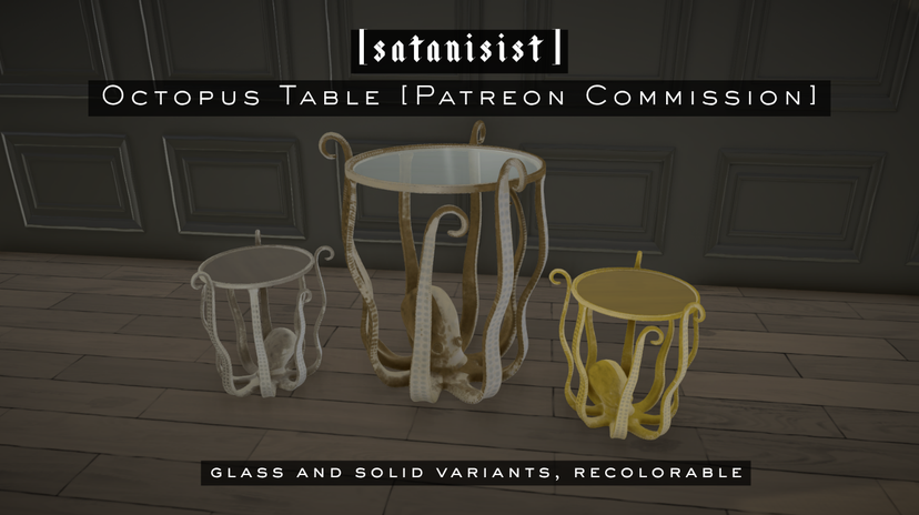 [satanisist] Octopus Table [Patreon Commission Fabulously.Faye]