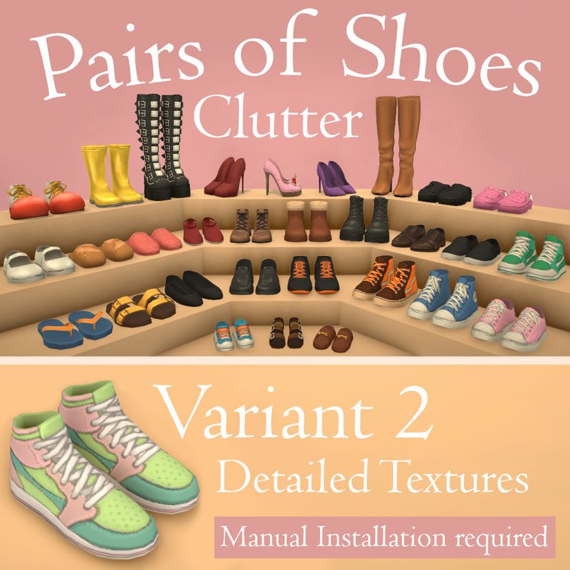 Shoes Clutter Variant 2 Detailed Textures