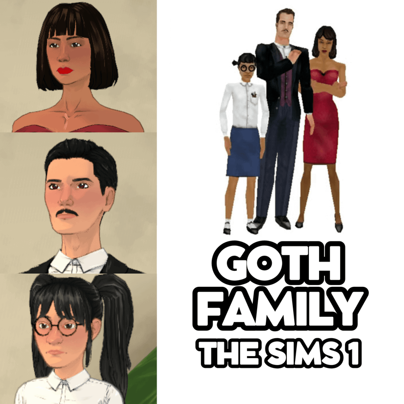 Goth Family (Sims 1)