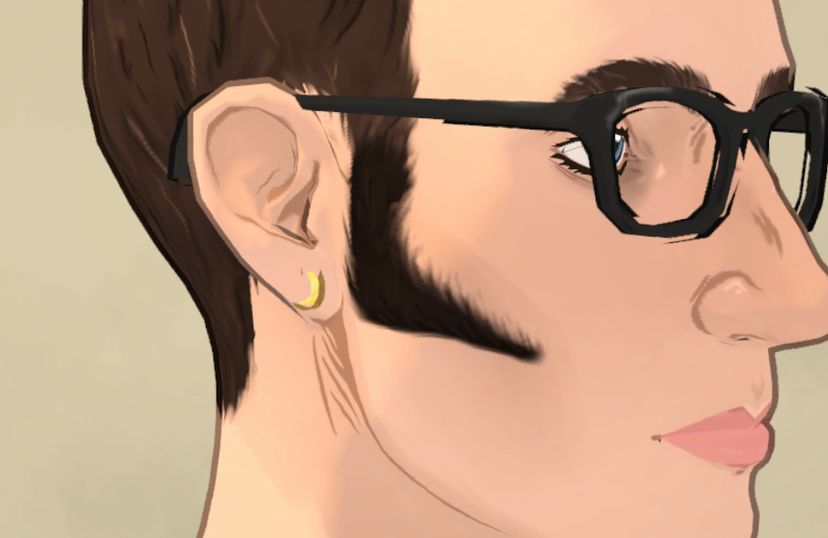 Sideburns beard style