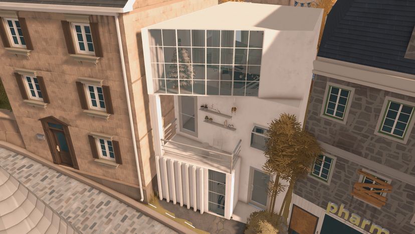 [house] Simple clear white