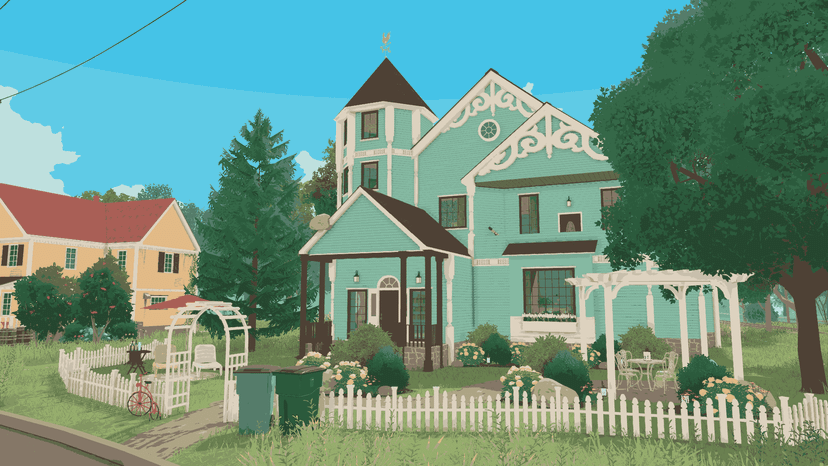 Teal Victorian House
