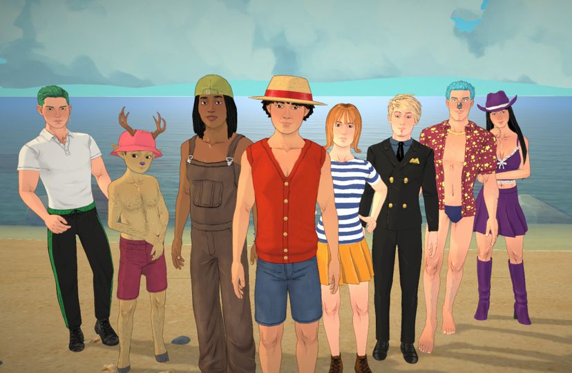 The Strawhat Pirates (eight members)