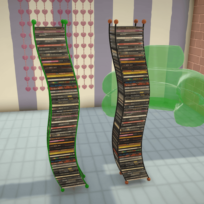 Count Raqula's Y2K Whimsical Wavy CD Tower