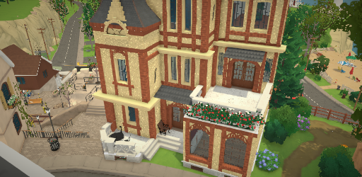 Painted Empty Manor House
