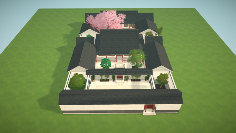 Grand Chinese Mansion - Traditional 3-courtyard Siheyuan