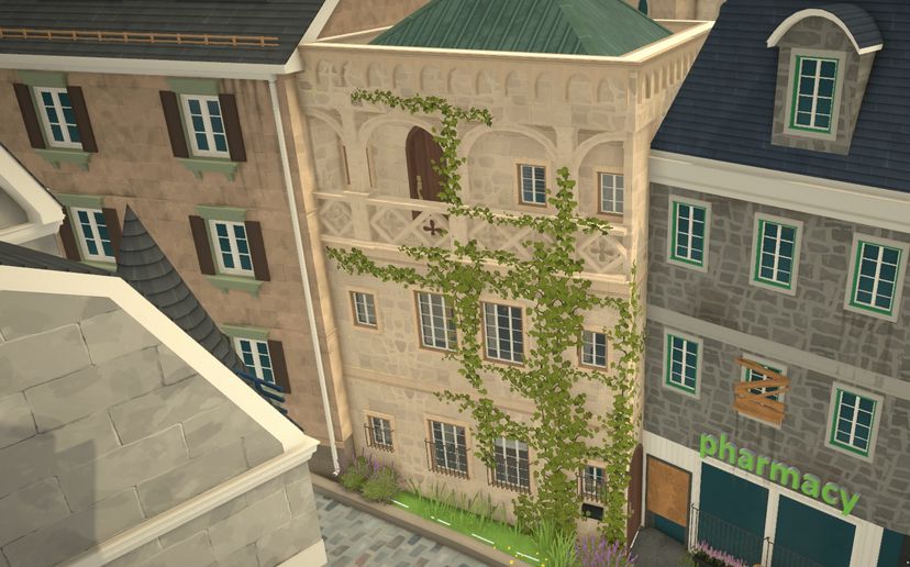 Fun 3 story apartment house with walled garden