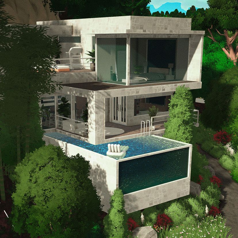 Modern Stone House