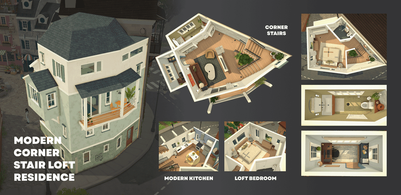 Modern Corner Stair Loft
