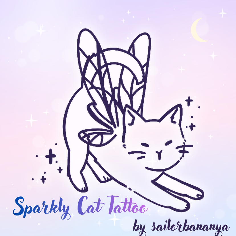 [sailorbananya] Sparkly Cat Tattoo