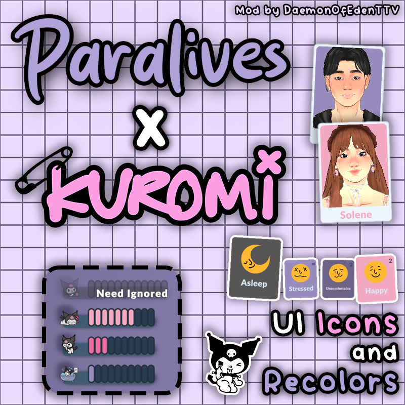 Kuromi UI Icons and Recolors