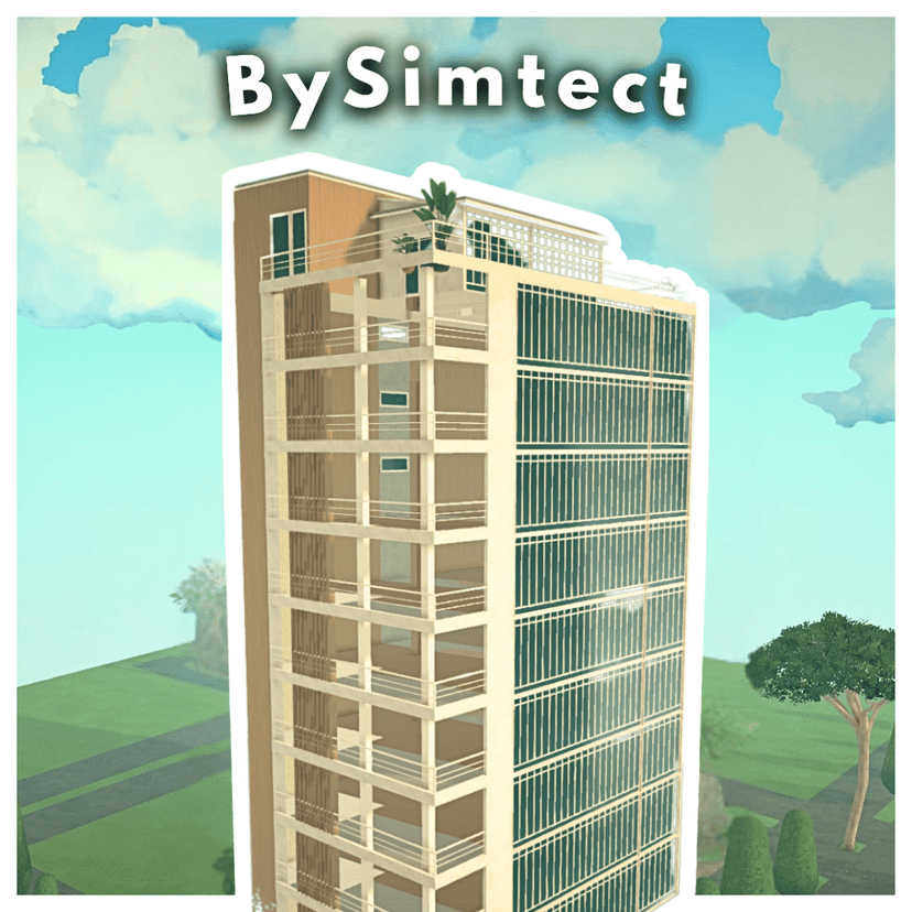 Modern Minimalist Skyscraper (11 Stories & Duplex Penthouse)